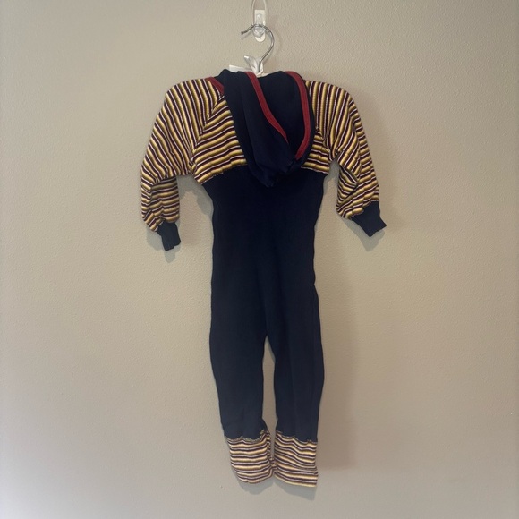 VINTAGE PEEK-A-BABE Infant Long Sleeve Hooded Onesie with Frog Detail 12M - Picture 9 of 10